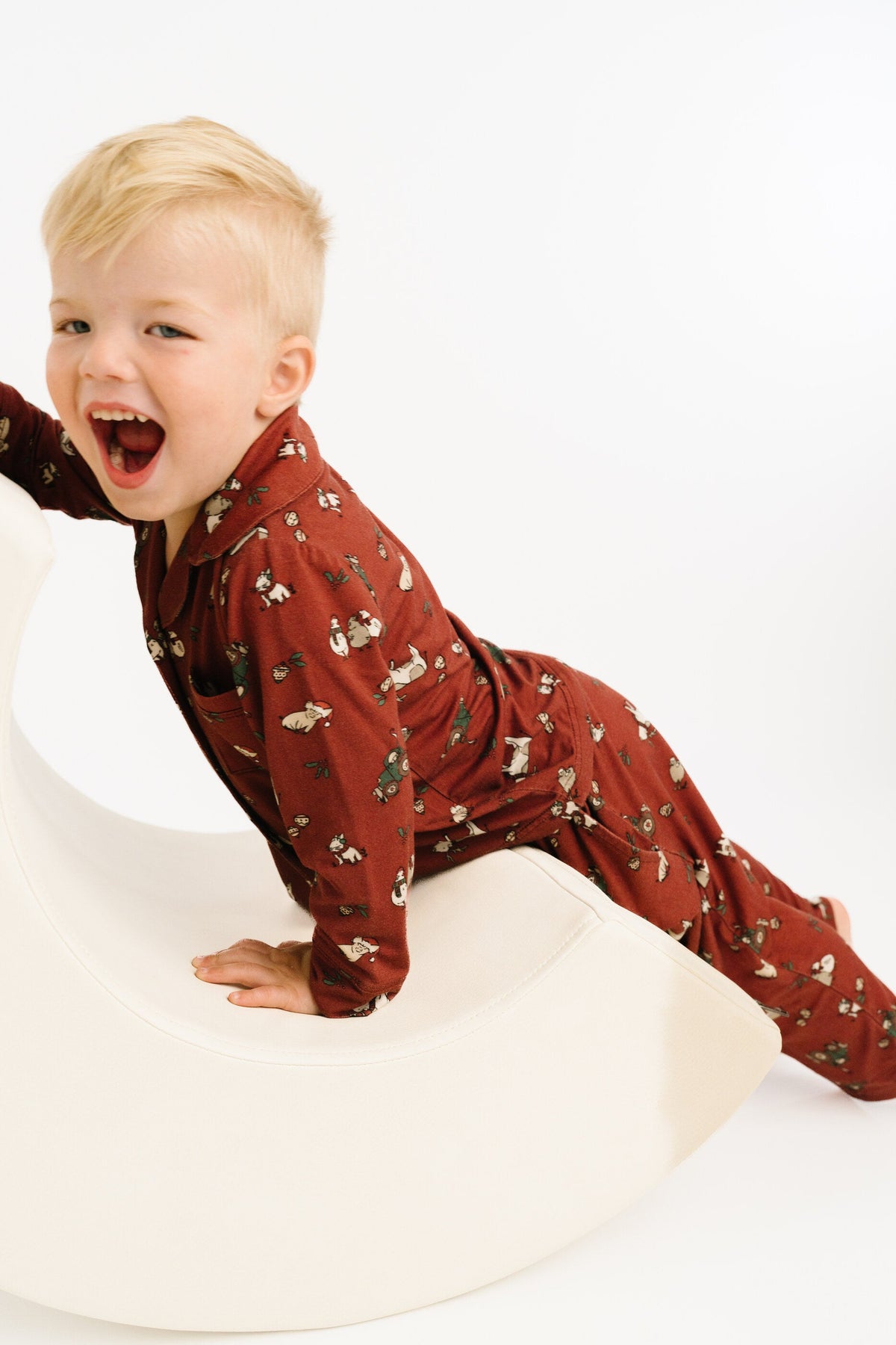 Christmas Farm Bamboo Button Up Set