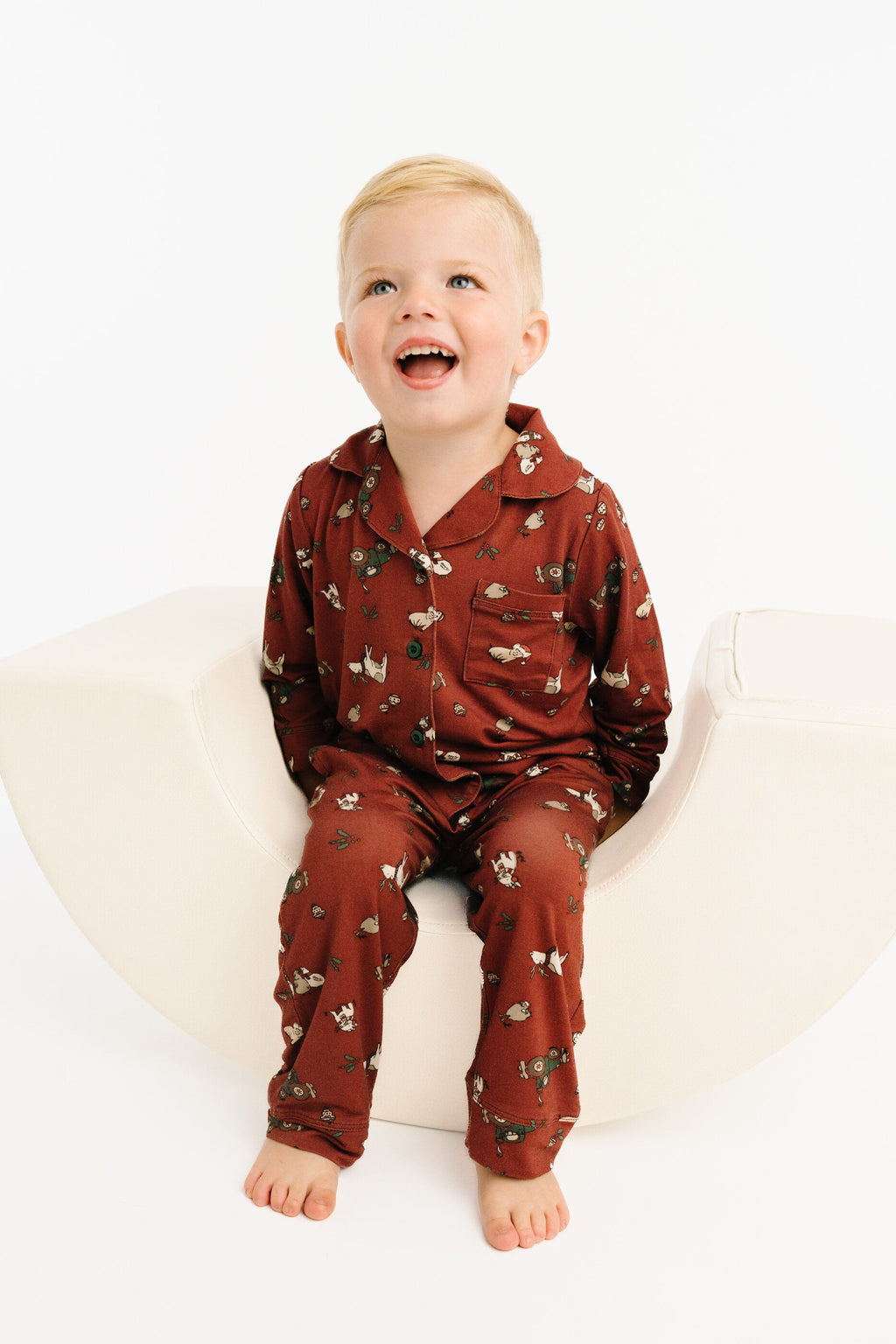 Christmas Farm Bamboo Button Up Set