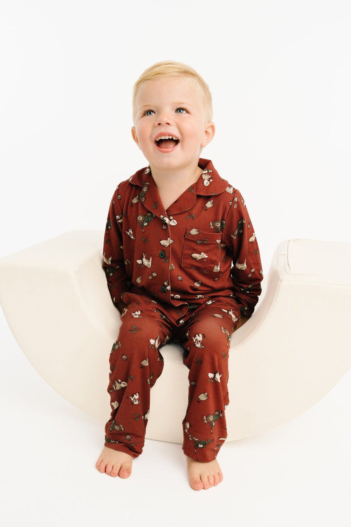 Christmas Farm Bamboo Button Up Set