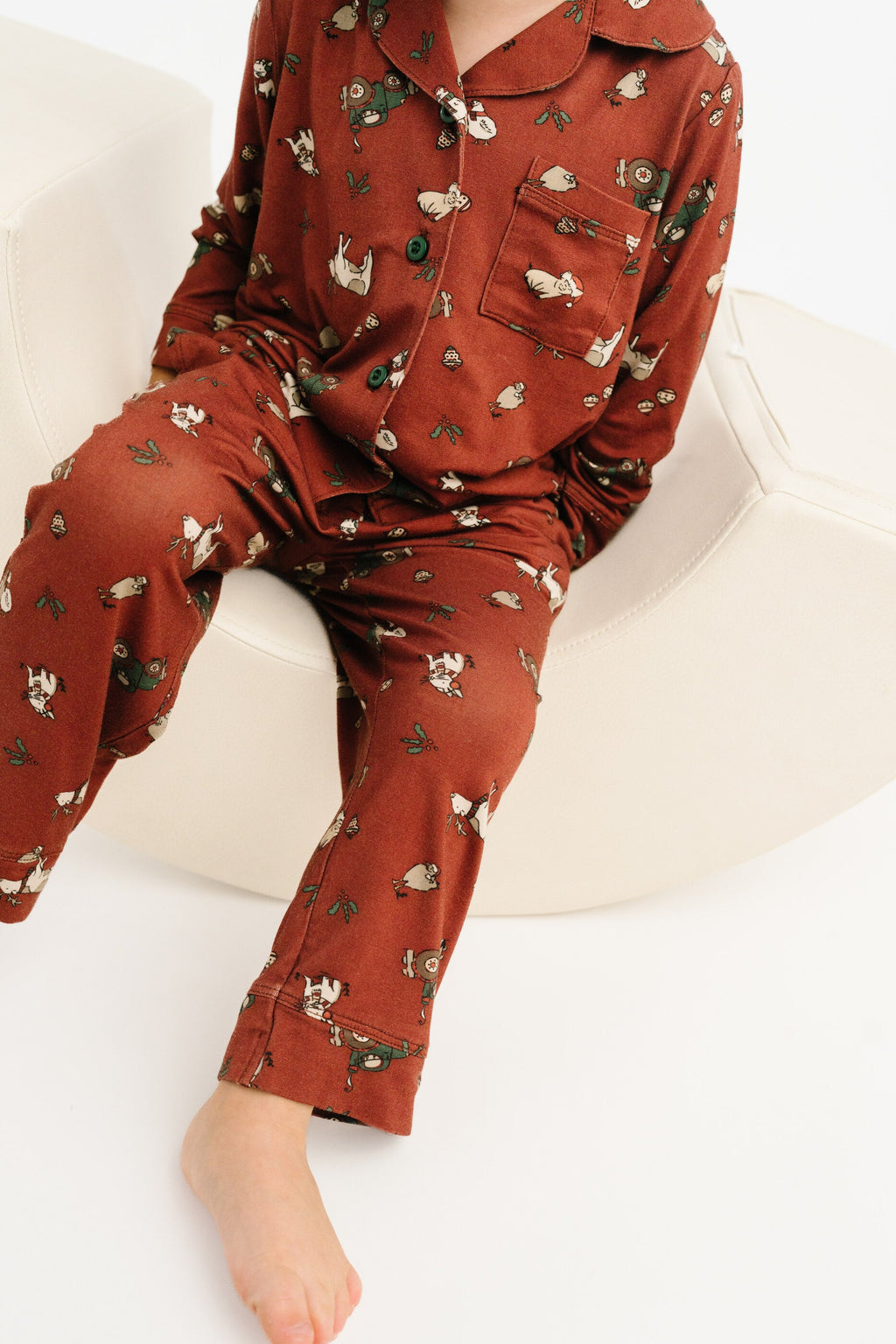 Christmas Farm Bamboo Button Up Set