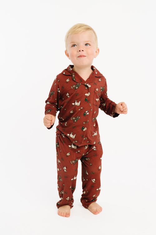 Christmas Farm Bamboo Button Up Set