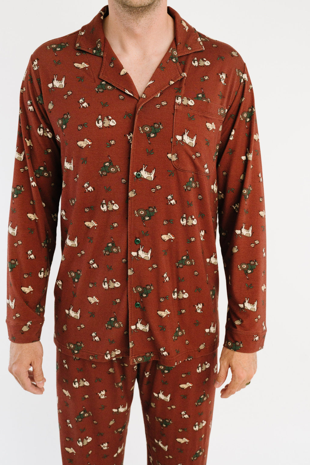 Christmas Farm Men's Pajamas
