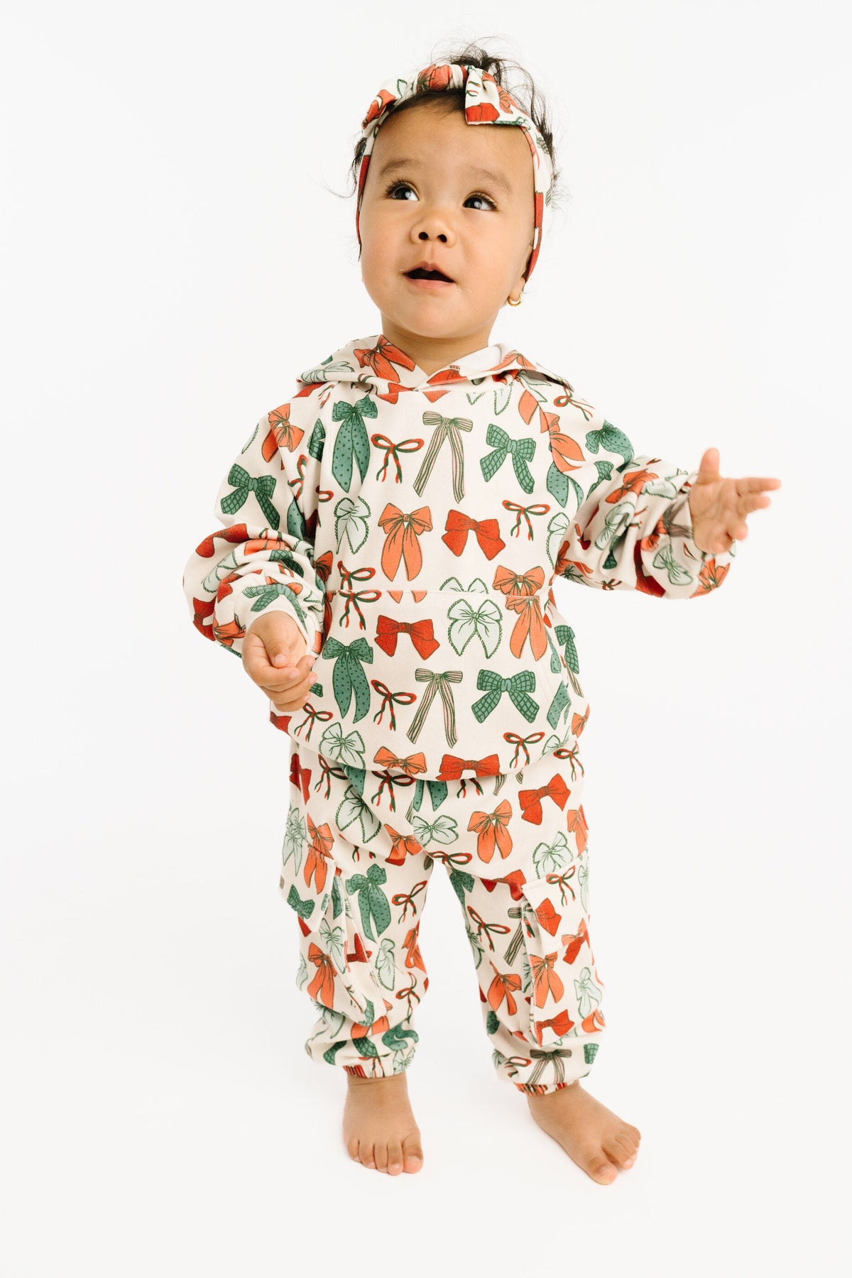 Merry Bows Cargo Hoodie Set