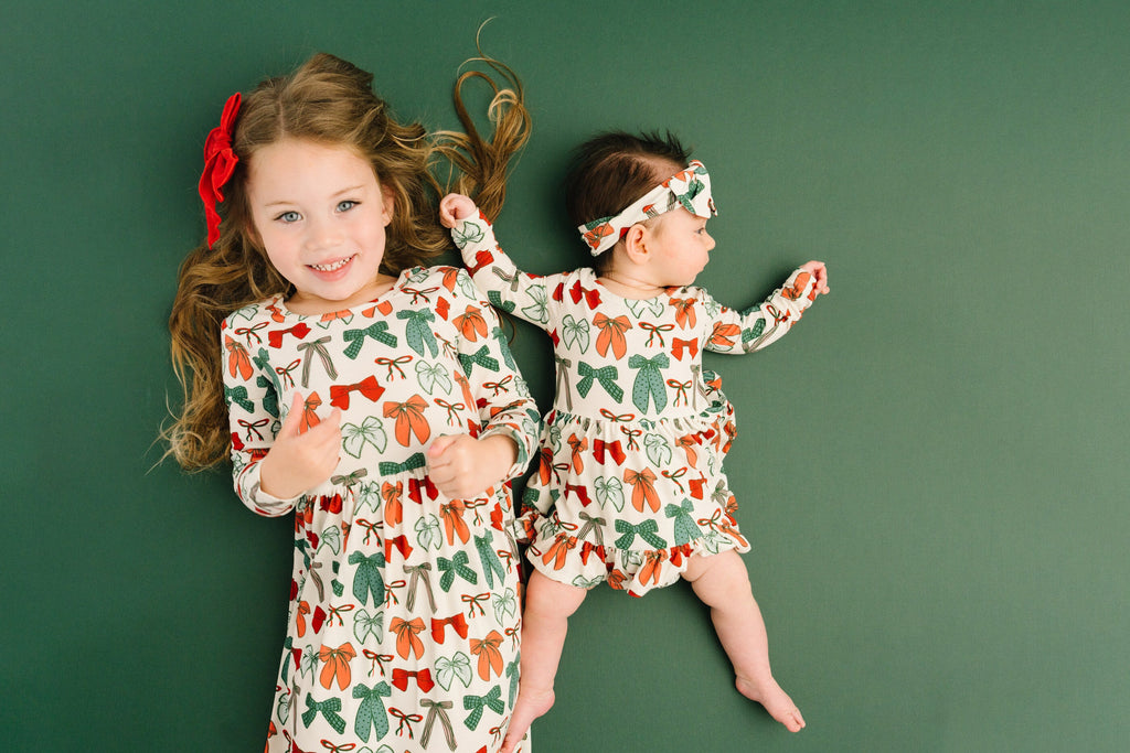 Merry Bows Bodysuit Bamboo Dress