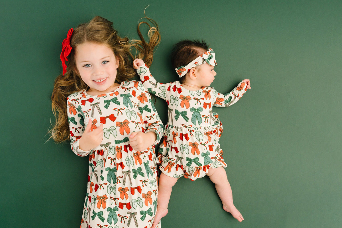 Merry Bows Bodysuit Bamboo Dress