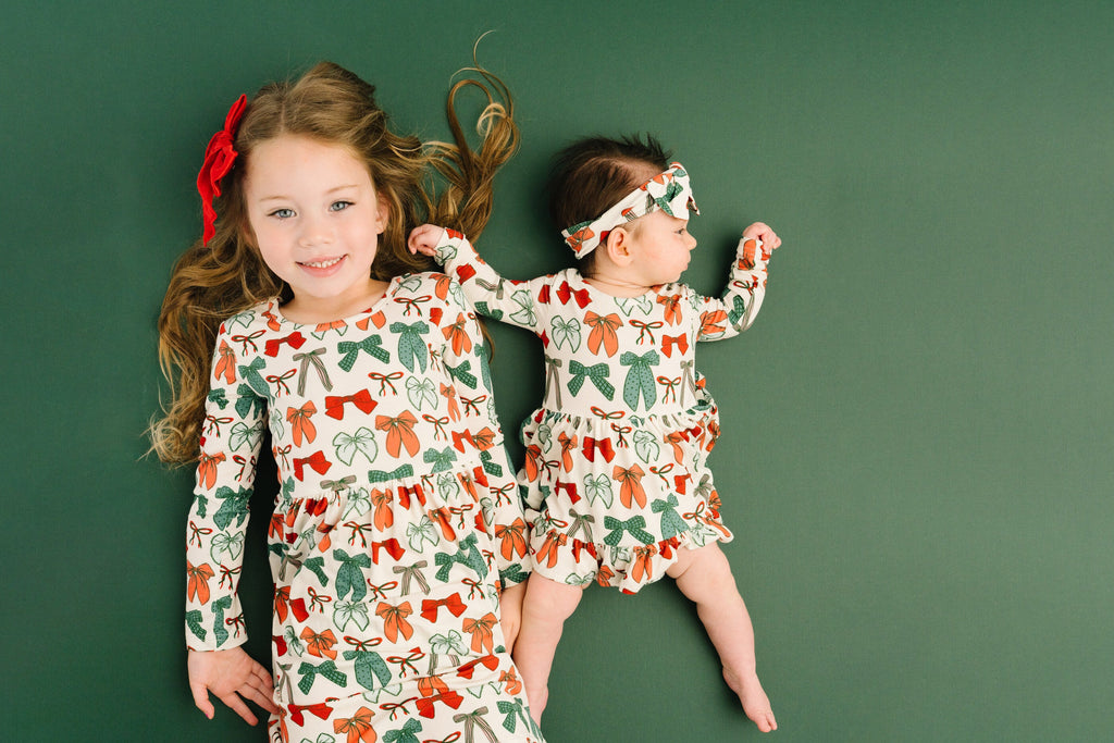 Merry Bows Bodysuit Bamboo Dress