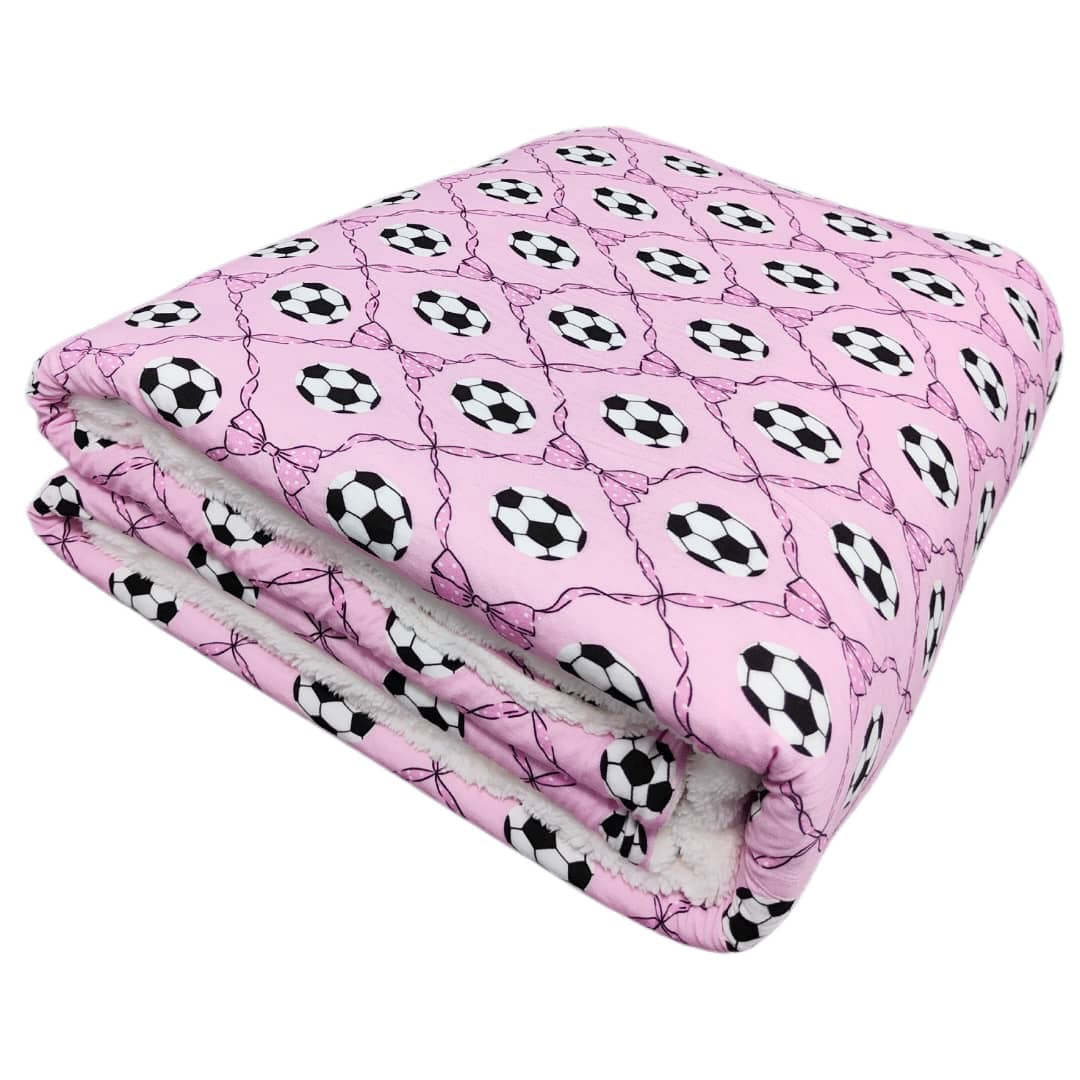 Sweet Soccer Fuzzy Bamboo Blanket